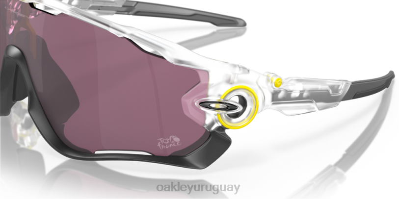 Oakley tour de francia 2022 rompedor de mandíbulas XT4H882 gafas lentes prizm road negro, montura transparente mate