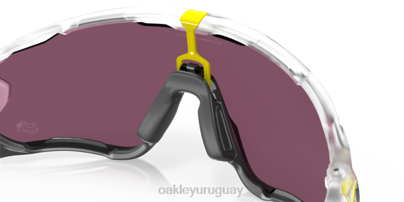Oakley tour de francia 2022 rompedor de mandíbulas XT4H882 gafas lentes prizm road negro, montura transparente mate