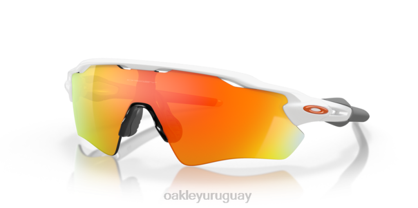 Oakley trayectoria del radar ev XT4H26 gafas Lentes Fire Iridium, montura blanca pulida.