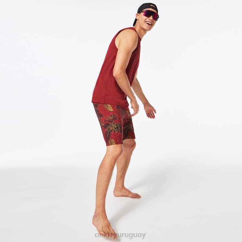 Oakley bañador ohana floral de 20\" XT4H2894 ropa rana flor roja