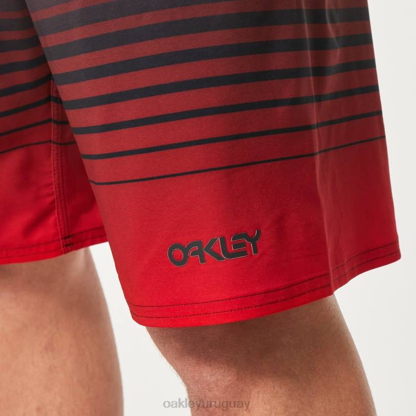 Oakley bañador rc de 21\" desvanecido XT4H2835 ropa rayas negras/rojas