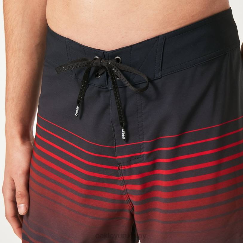 Oakley bañador rc de 21\" desvanecido XT4H2835 ropa rayas negras/rojas