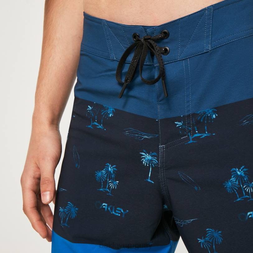 Oakley bañador tropics st 19\"rc XT4H2767 ropa rayas de palmas azules