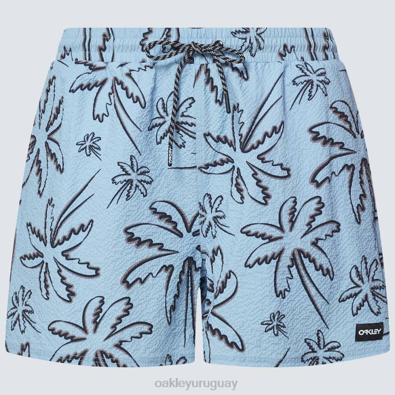 Oakley short de playa deco palms rc XT4H2917 ropa tres líneas palmas azul claro