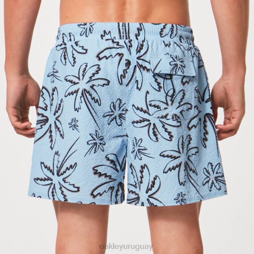 Oakley short de playa deco palms rc XT4H2917 ropa tres líneas palmas azul claro
