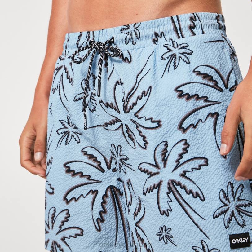 Oakley short de playa deco palms rc XT4H2917 ropa tres líneas palmas azul claro