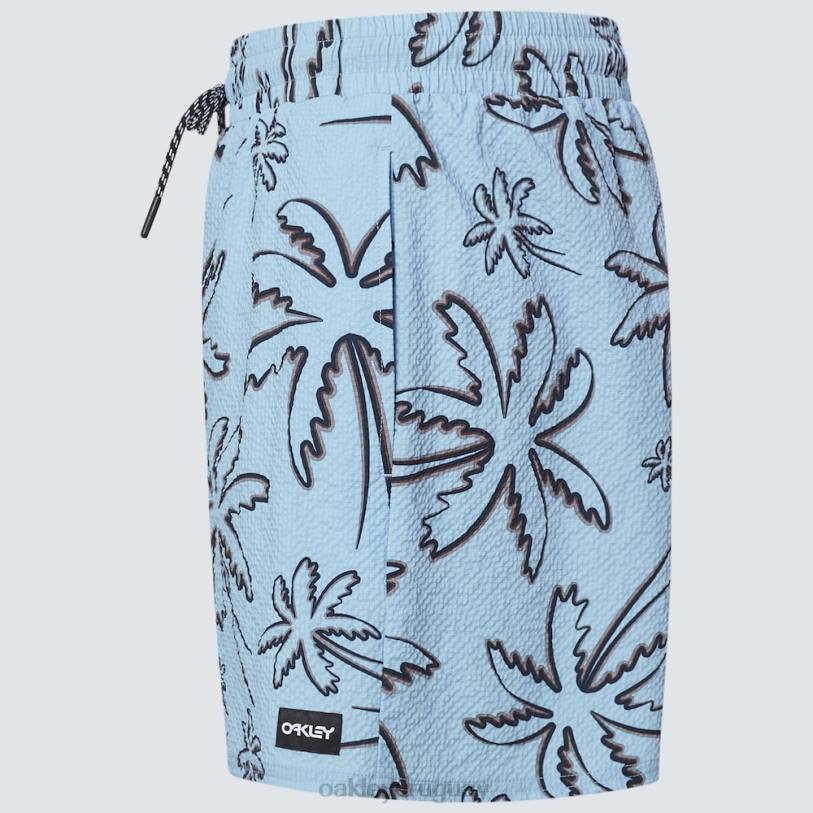 Oakley short de playa deco palms rc XT4H2917 ropa tres líneas palmas azul claro