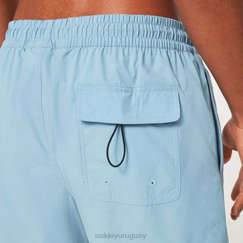 Oakley short de playa oneblock de 18\" XT4H2678 ropa azul lavado a la piedra