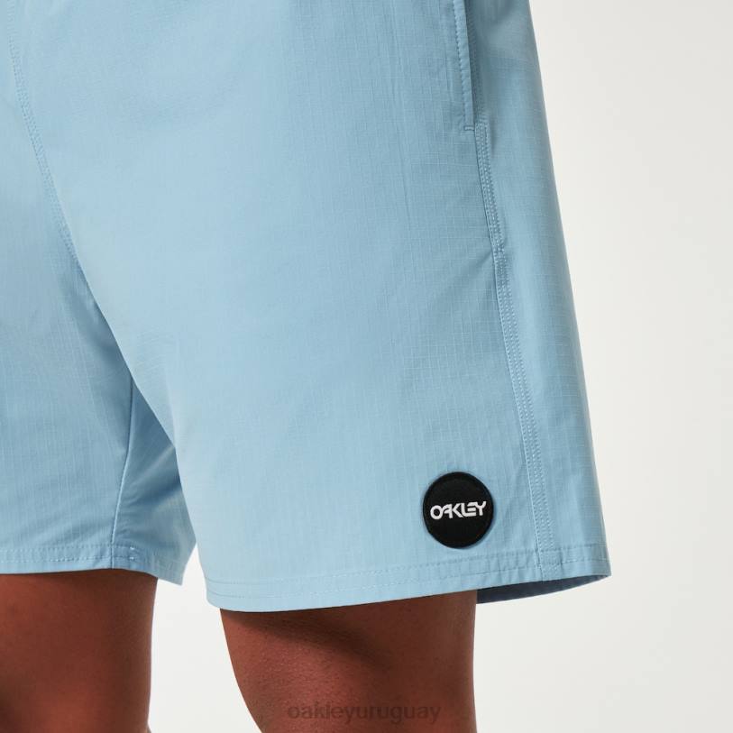 Oakley short de playa oneblock de 18\" XT4H2678 ropa azul lavado a la piedra