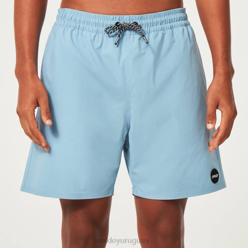 Oakley short de playa oneblock de 18\" XT4H2678 ropa azul lavado a la piedra
