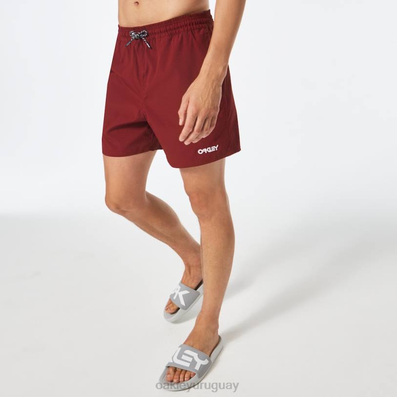 Oakley shorts de playa de 16" de sirsaca XT4H2771 ropa rojo hierro