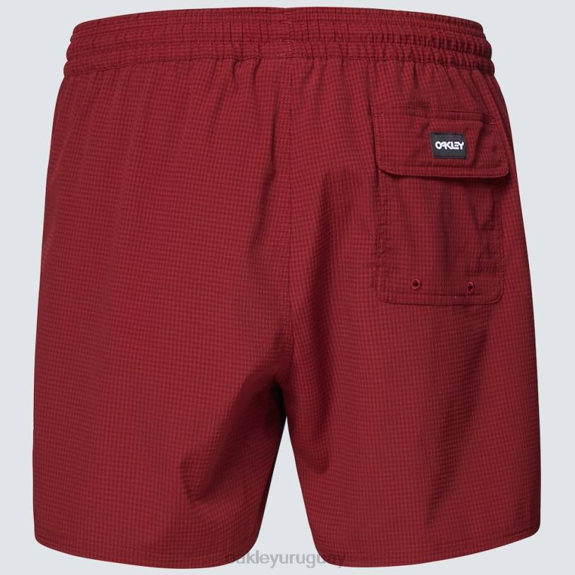 Oakley shorts de playa de 16\" de sirsaca XT4H2771 ropa rojo hierro