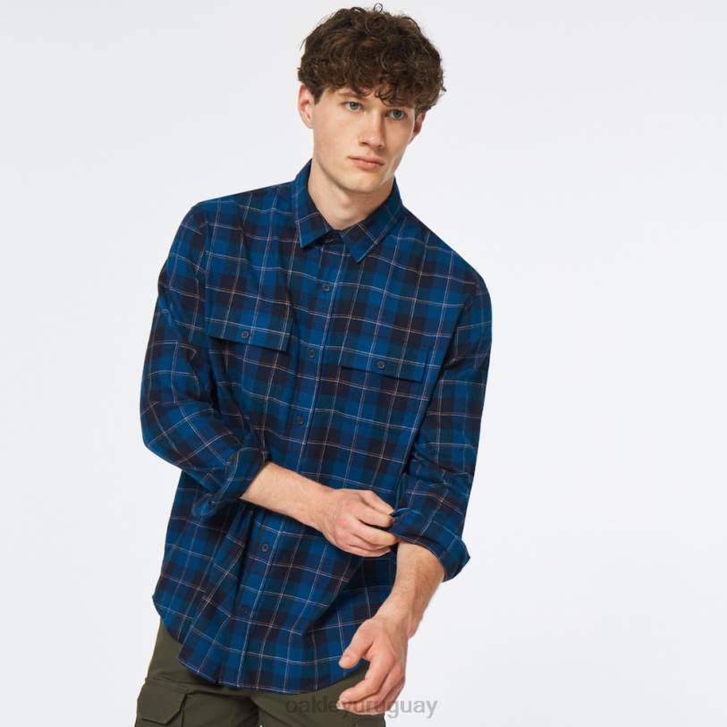 Oakley botón de cabina abajo ls XT4H2510 ropa cheque azul