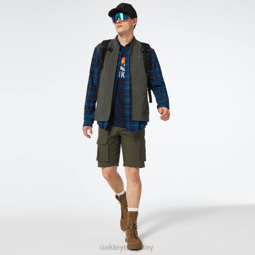 Oakley botón de cabina abajo ls XT4H2510 ropa cheque azul