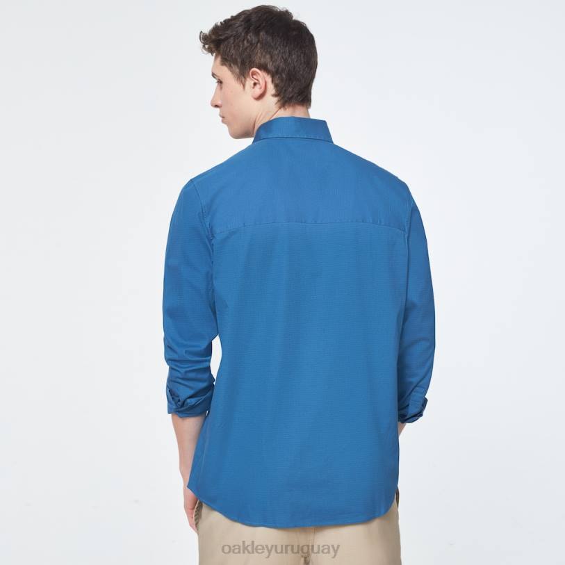 Oakley camisa con parche de ropa de trabajo XT4H2401 ropa azul interestelar