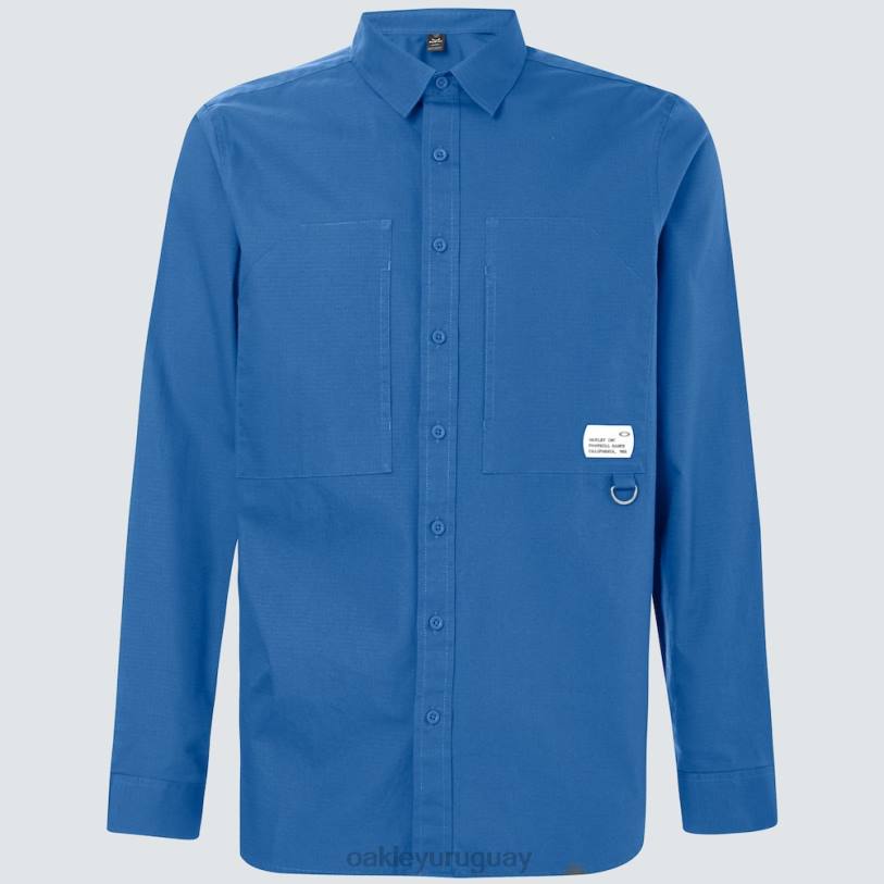 Oakley camisa con parche de ropa de trabajo XT4H2401 ropa azul interestelar