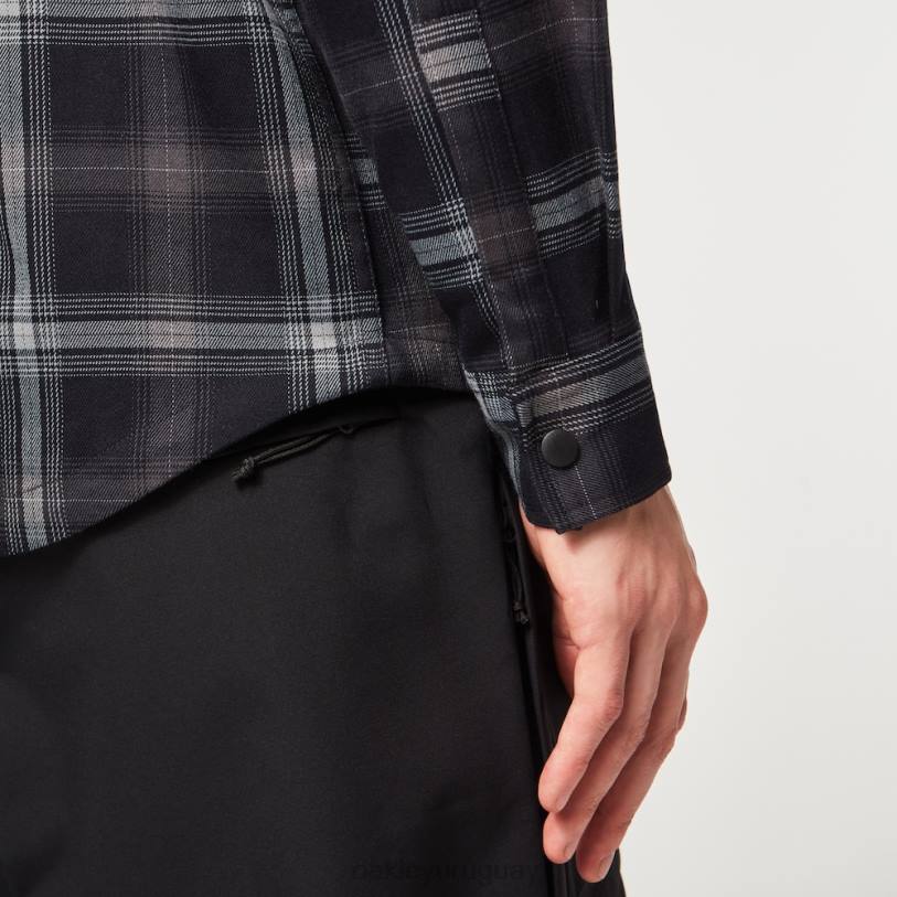 Oakley camisa de franela con calavera tc XT4H2557 ropa negro/gris