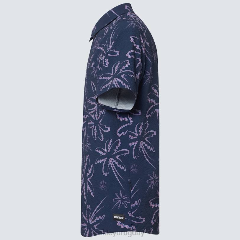 Oakley deco palms rc ss botón hacia abajo XT4H2594 ropa tres lineas palmas azules