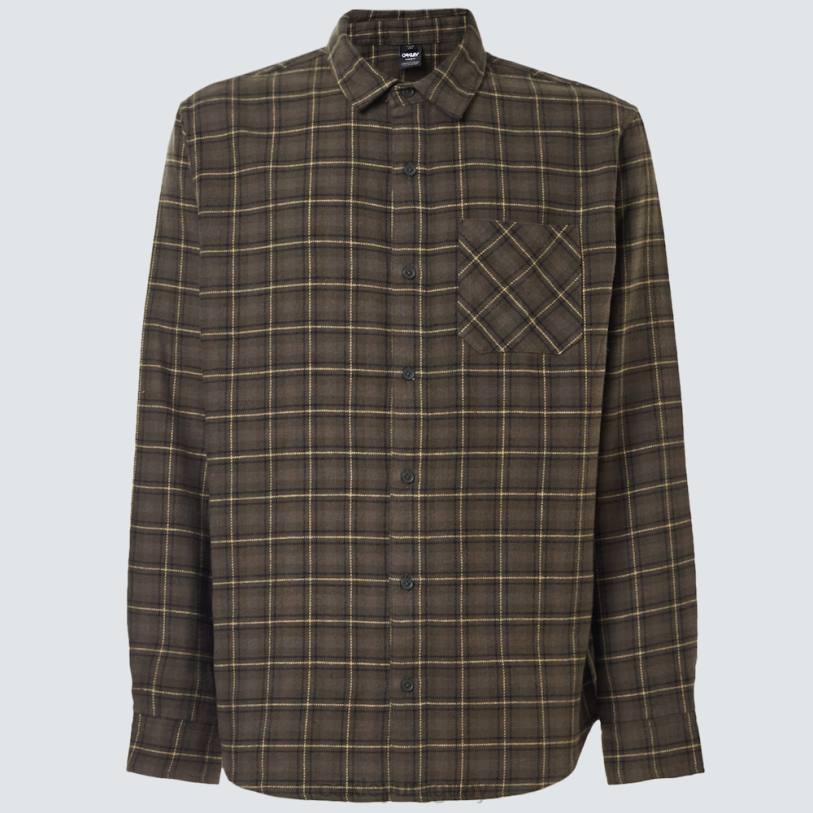 Oakley franela de podio a cuadros ls XT4H2463 ropa nuevo cheque de pincel oscuro