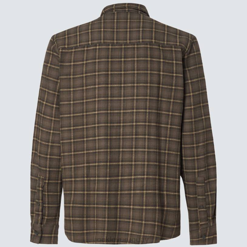 Oakley franela de podio a cuadros ls XT4H2463 ropa nuevo cheque de pincel oscuro