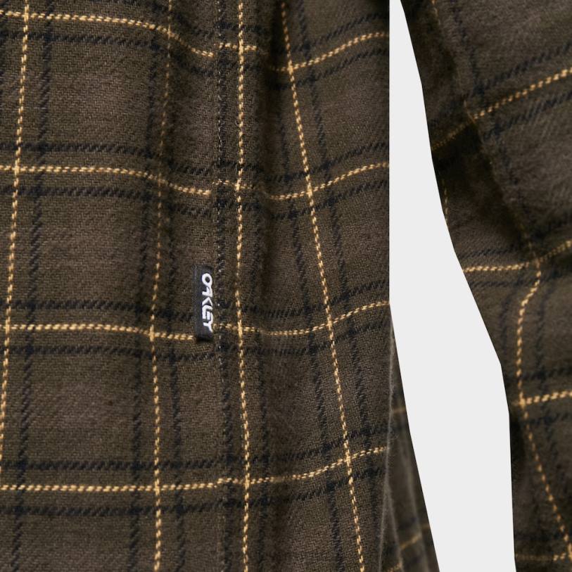 Oakley franela de podio a cuadros ls XT4H2463 ropa nuevo cheque de pincel oscuro