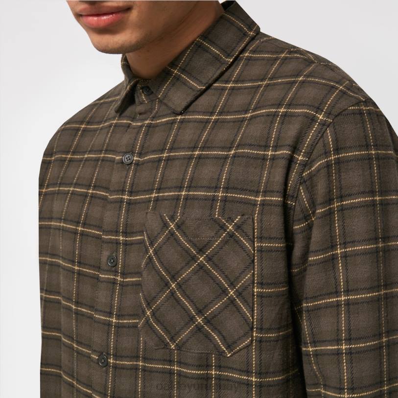 Oakley franela de podio a cuadros ls XT4H2463 ropa nuevo cheque de pincel oscuro