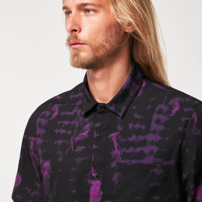 Oakley medusas rc ss botón abajo XT4H2592 ropa medusa negra