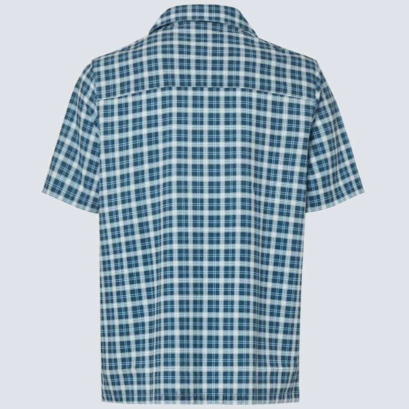 Oakley reducción de camisa de sol XT4H2284 ropa comprobar lavado a la piedra