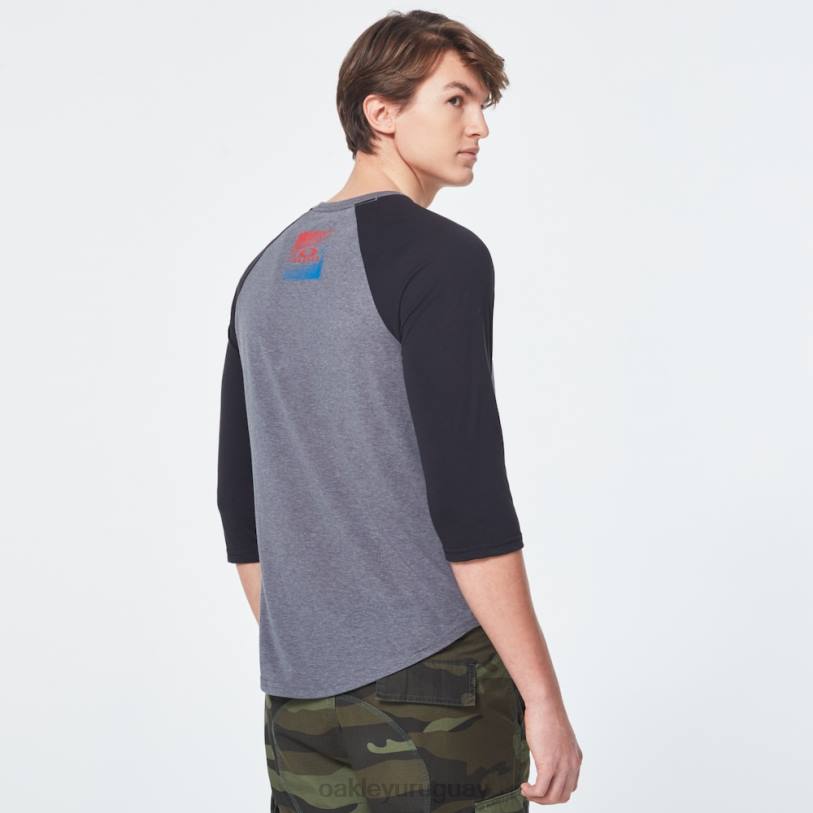 Oakley camiseta 3/4 con elipse degradada de EE. UU. XT4H2404 ropa nuevo gris atlético