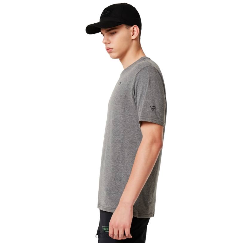 Oakley camiseta con bandera si XT4H2398 ropa gris jaspeado atlético