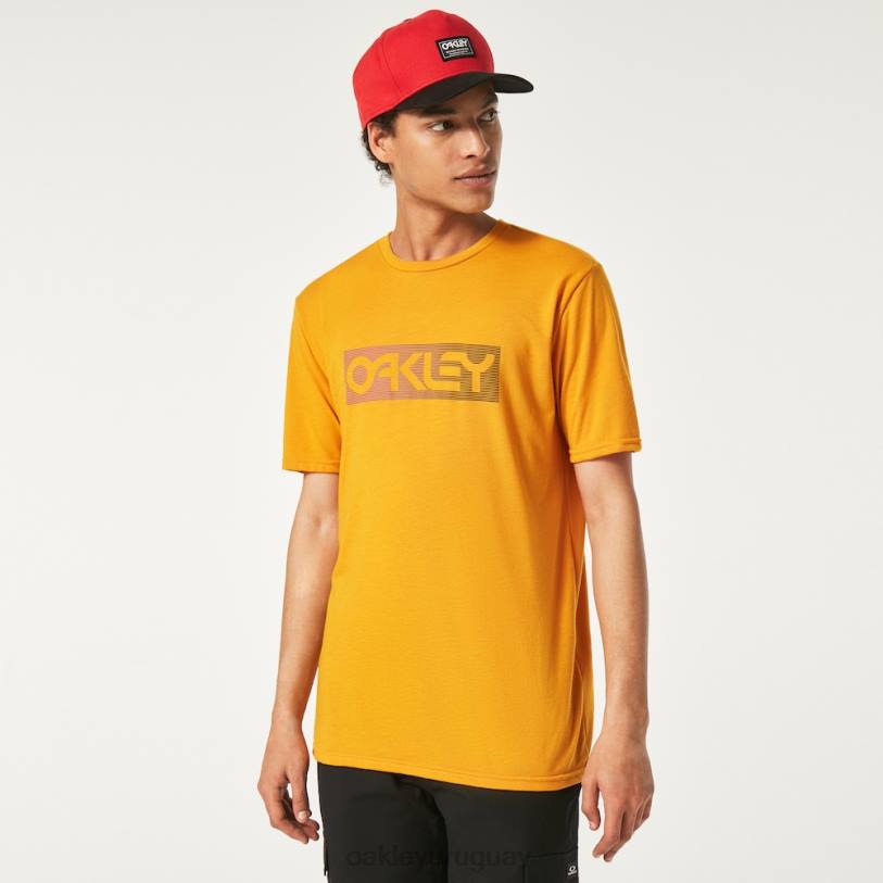 Oakley camiseta con líneas degradadas b1b rc XT4H2335 ropa ámbar amarillo