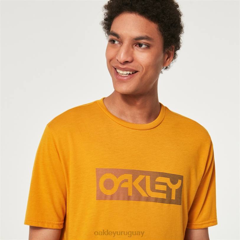 Oakley camiseta con líneas degradadas b1b rc XT4H2335 ropa ámbar amarillo