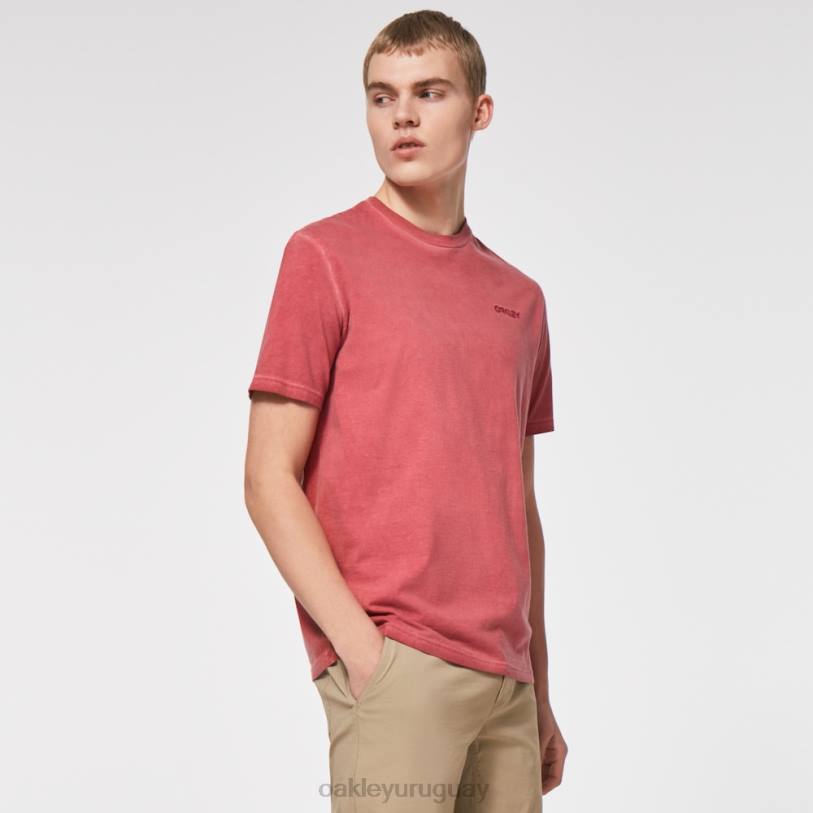 Oakley camiseta con logo b1b sobreteñida XT4H2481 ropa rojo hierro