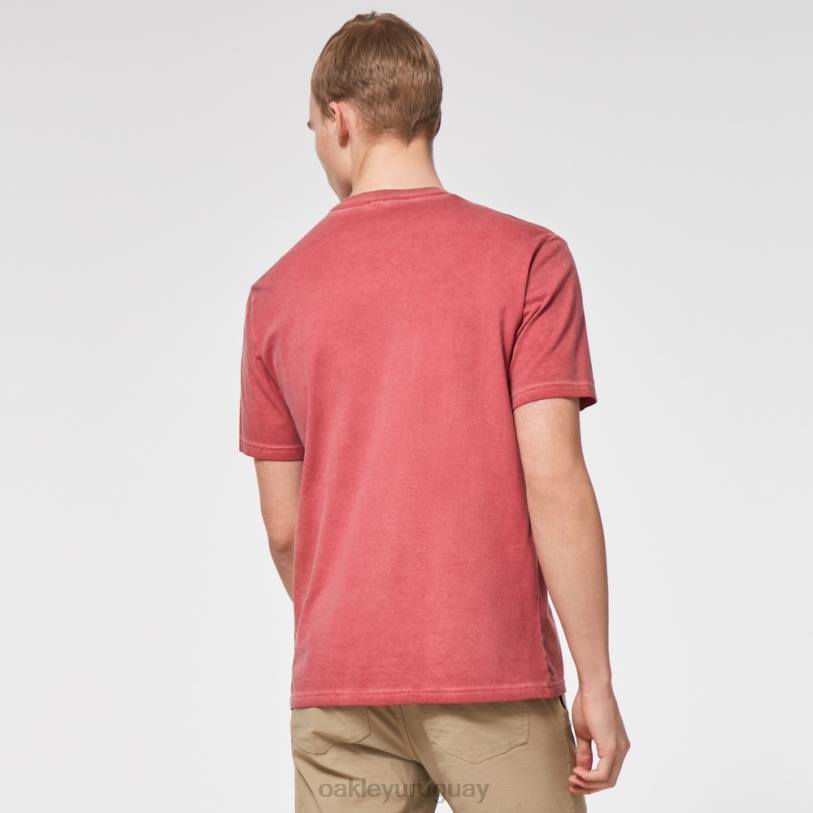 Oakley camiseta con logo b1b sobreteñida XT4H2481 ropa rojo hierro