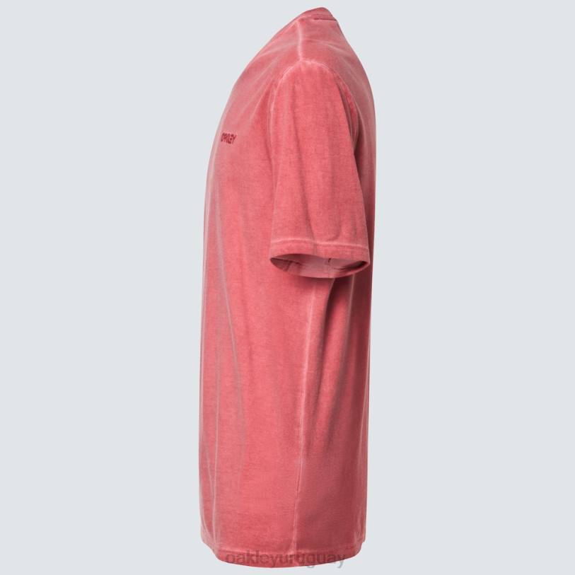 Oakley camiseta con logo b1b sobreteñida XT4H2481 ropa rojo hierro