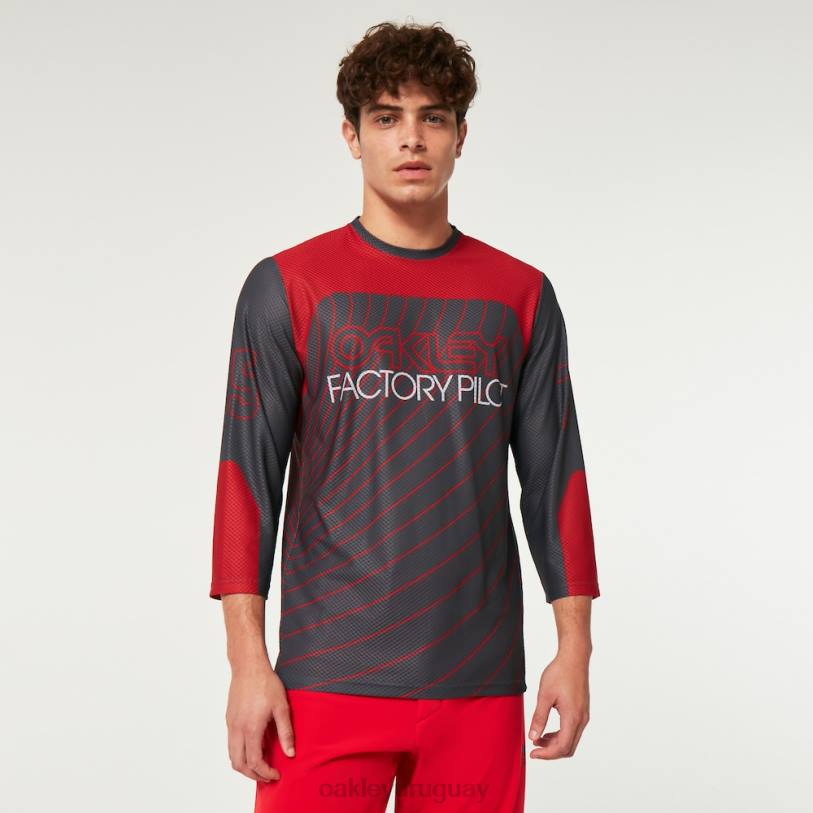 Oakley camiseta de buscador '75 ls XT4H2272 ropa gris uniforme