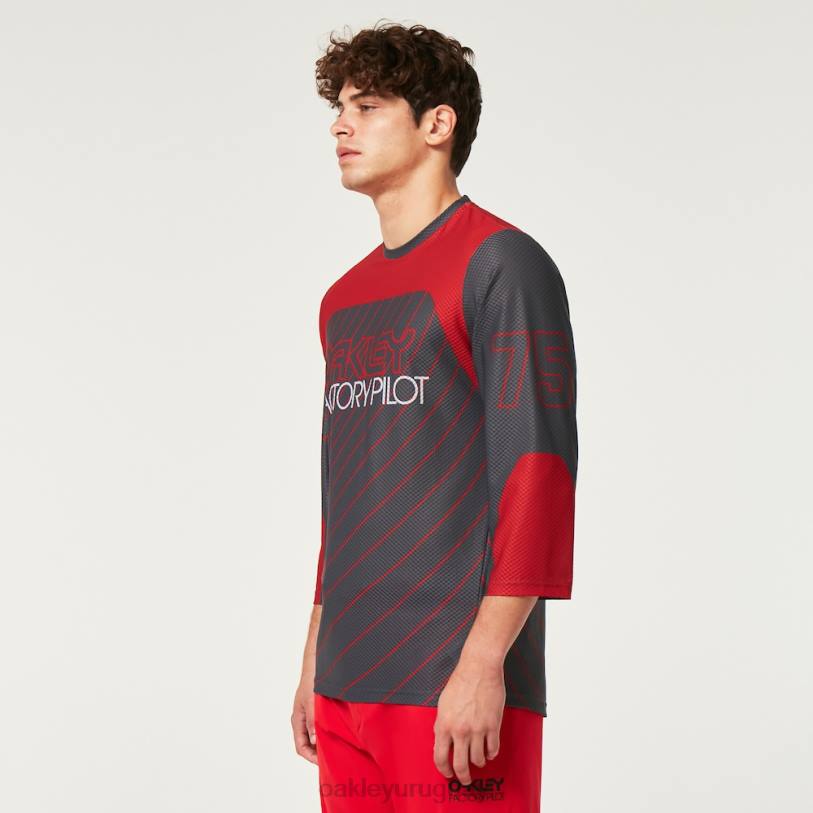 Oakley camiseta de buscador \'75 ls XT4H2272 ropa gris uniforme