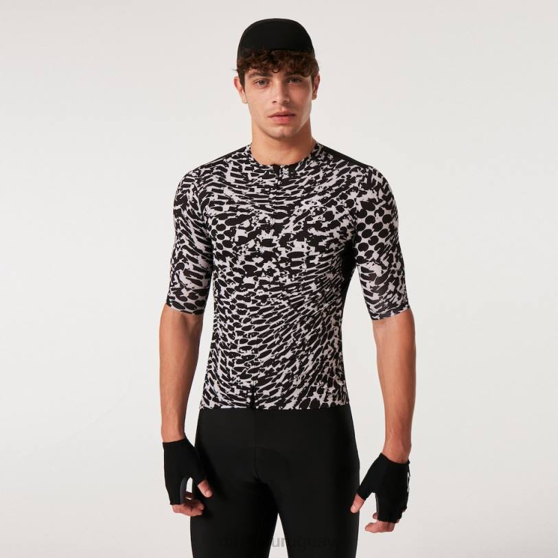 Oakley camiseta de camuflaje Endurance Dazzle XT4H2261 ropa abstracto blanco y negro