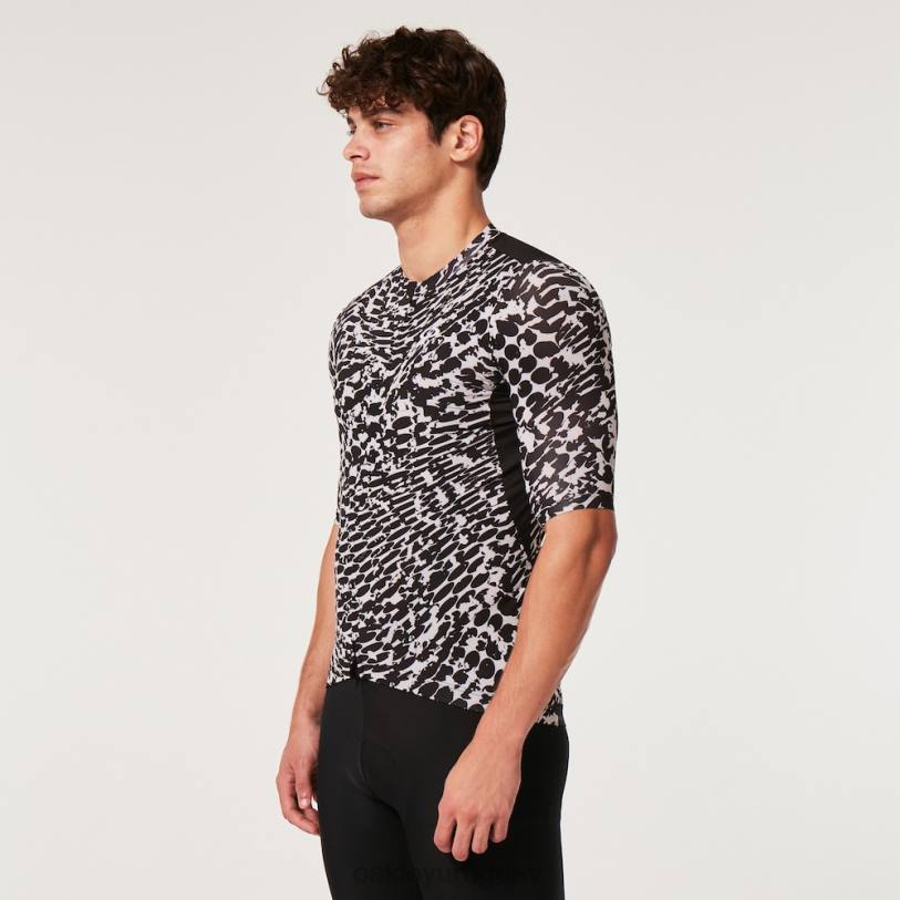 Oakley camiseta de camuflaje Endurance Dazzle XT4H2261 ropa abstracto blanco y negro