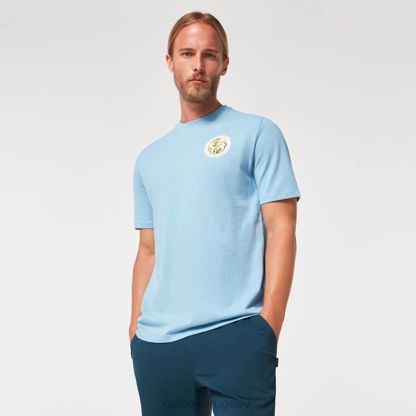 Oakley camiseta de golf mental XT4H2210 ropa azul lavado a la piedra