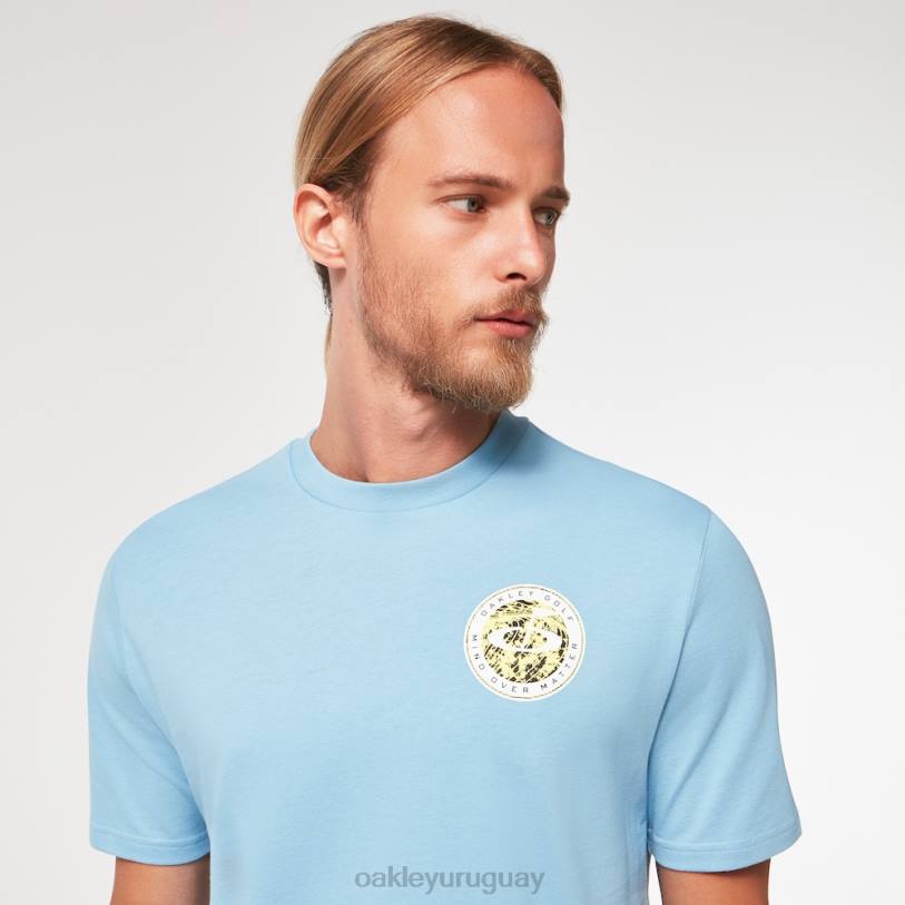 Oakley camiseta de golf mental XT4H2210 ropa azul lavado a la piedra