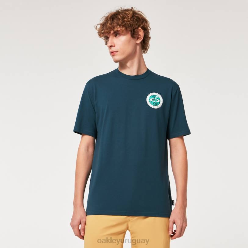 Oakley camiseta de golf mental XT4H2211 ropa azul petróleo