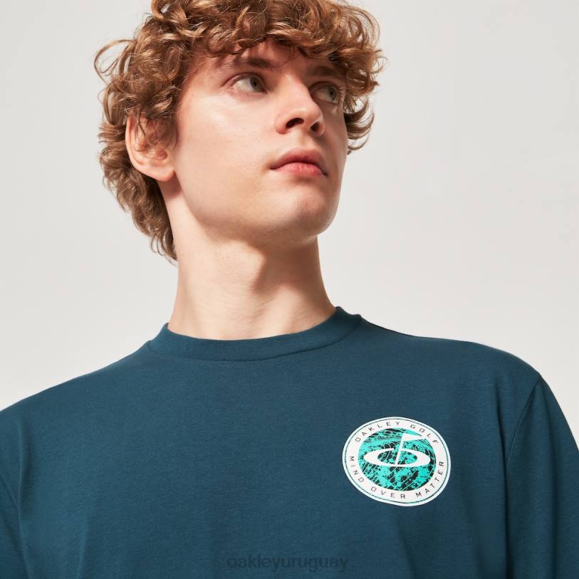 Oakley camiseta de golf mental XT4H2211 ropa azul petróleo