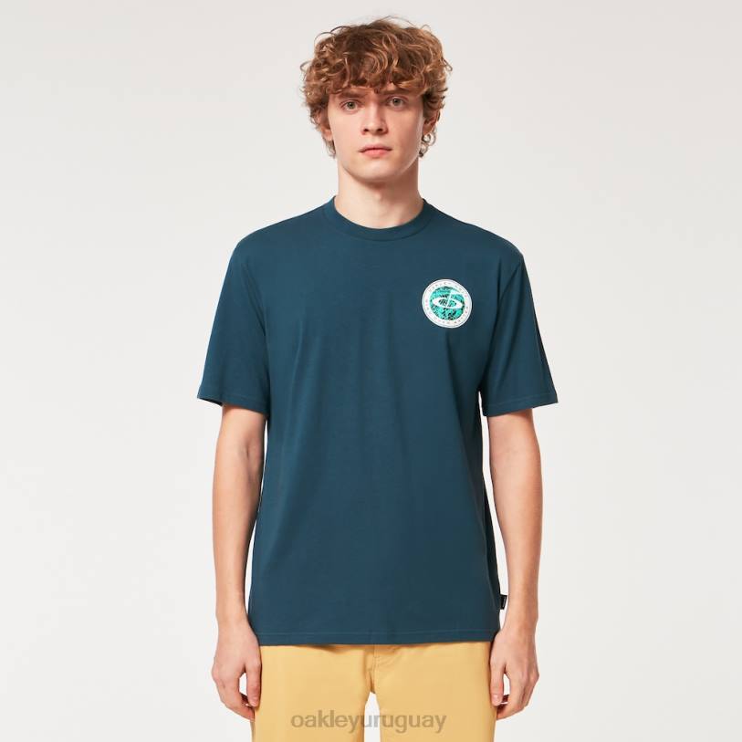 Oakley camiseta de golf mental XT4H2211 ropa azul petróleo