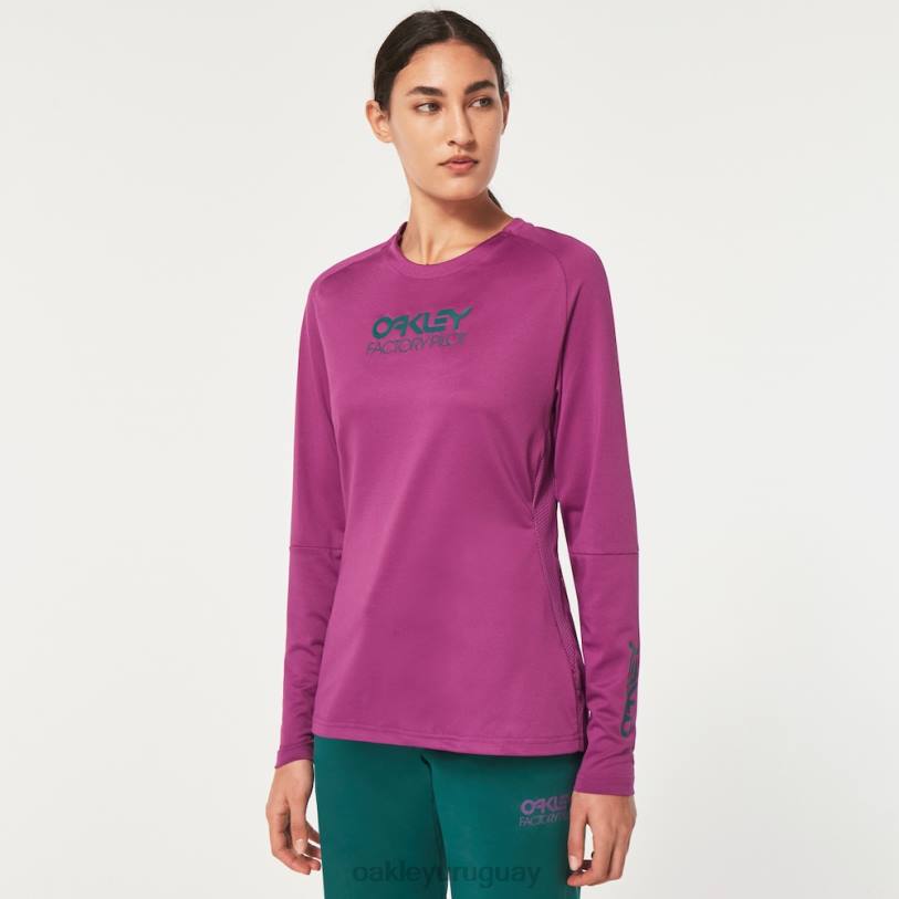 Oakley camiseta mujer factory pilot ls XT4H2638 ropa ultra morado