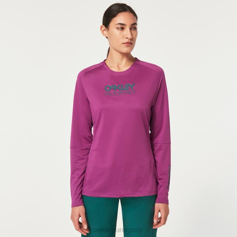 Oakley camiseta mujer factory pilot ls XT4H2638 ropa ultra morado