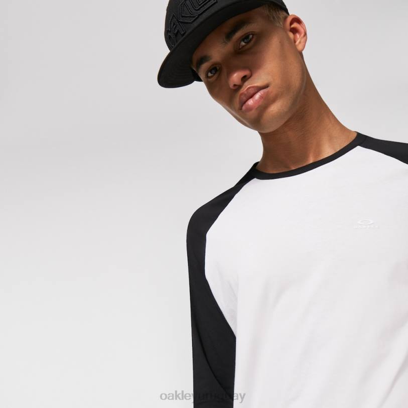Oakley camiseta raglán relax 3/4 XT4H2469 ropa blanco roto/negro