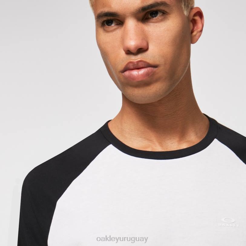 Oakley camiseta raglán relax 3/4 XT4H2469 ropa blanco roto/negro