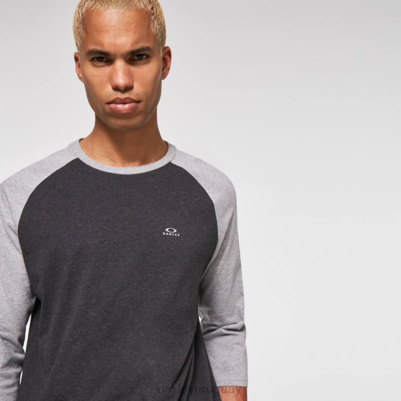 Oakley camiseta raglán relax 3/4 XT4H2470 ropa doble gris brezo