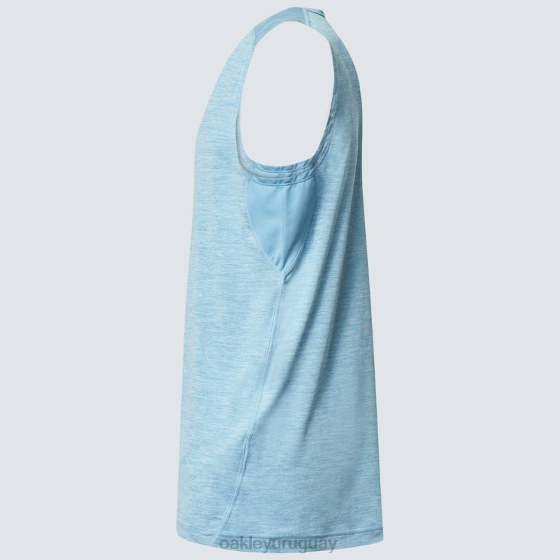 Oakley camiseta sin mangas o fit rc XT4H2130 ropa azul jaspeado lavado a la piedra